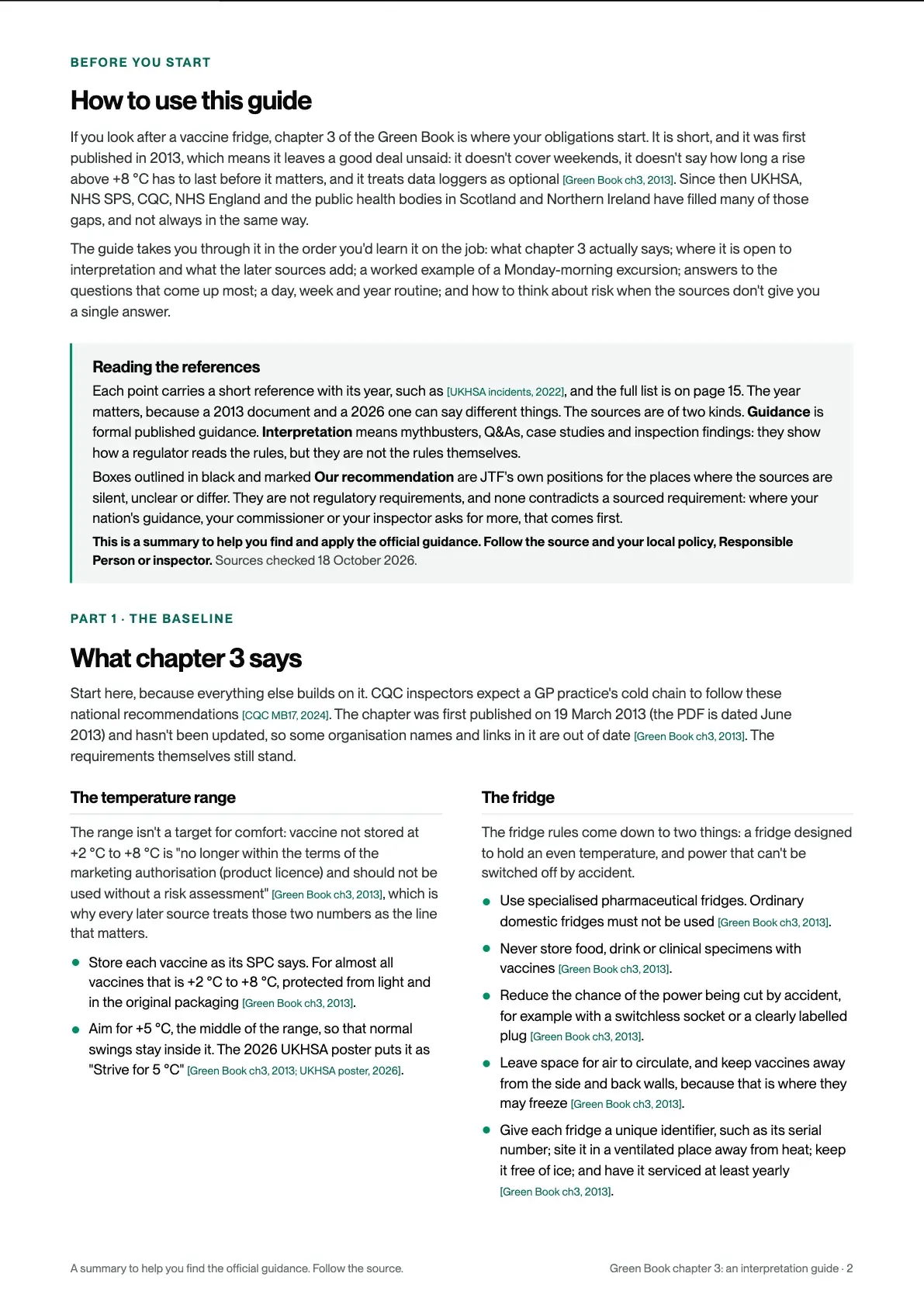 Page 2 of Green Book chapter 3: an interpretation guide, preview