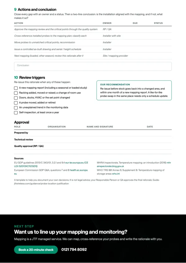 Page 3 of Probe quantity and location rationale: a template, preview